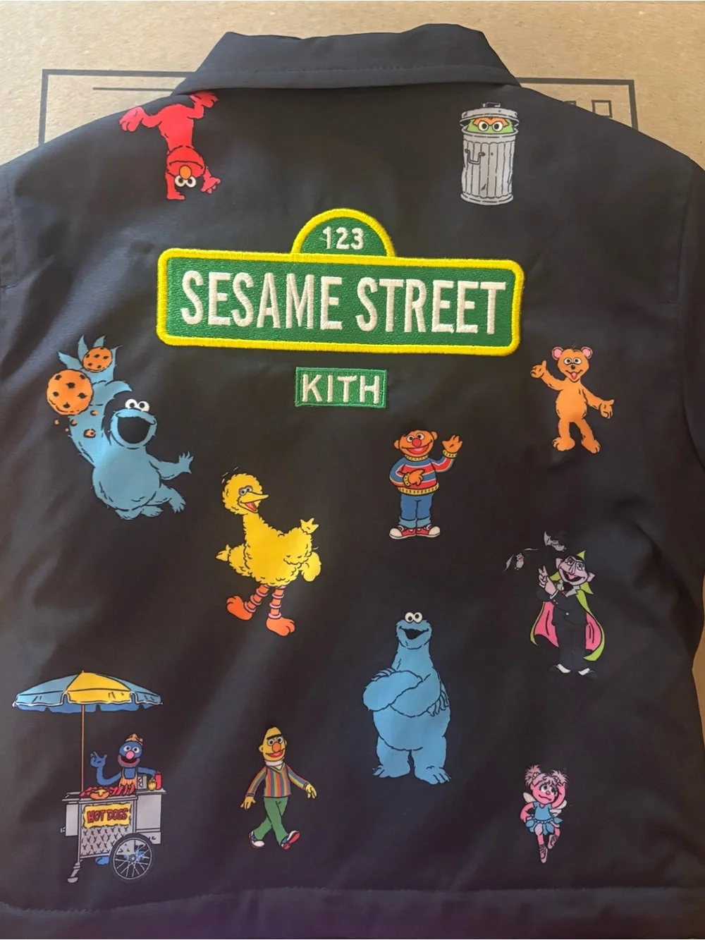 Kith Kids Black Sesame Street Patchwork Puffer Jacket